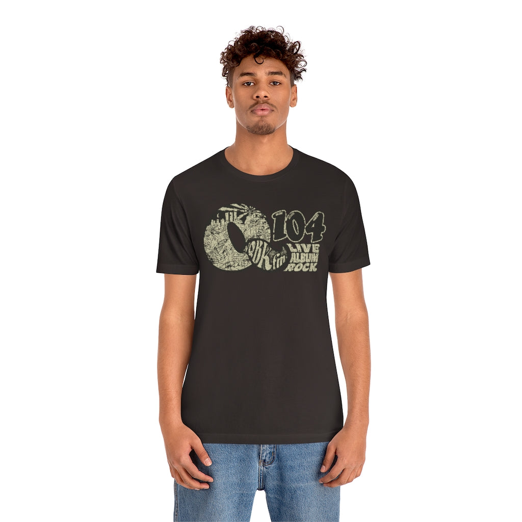 Q104 FM Live Album Rock 1972 Vintage Men's T-Shirt