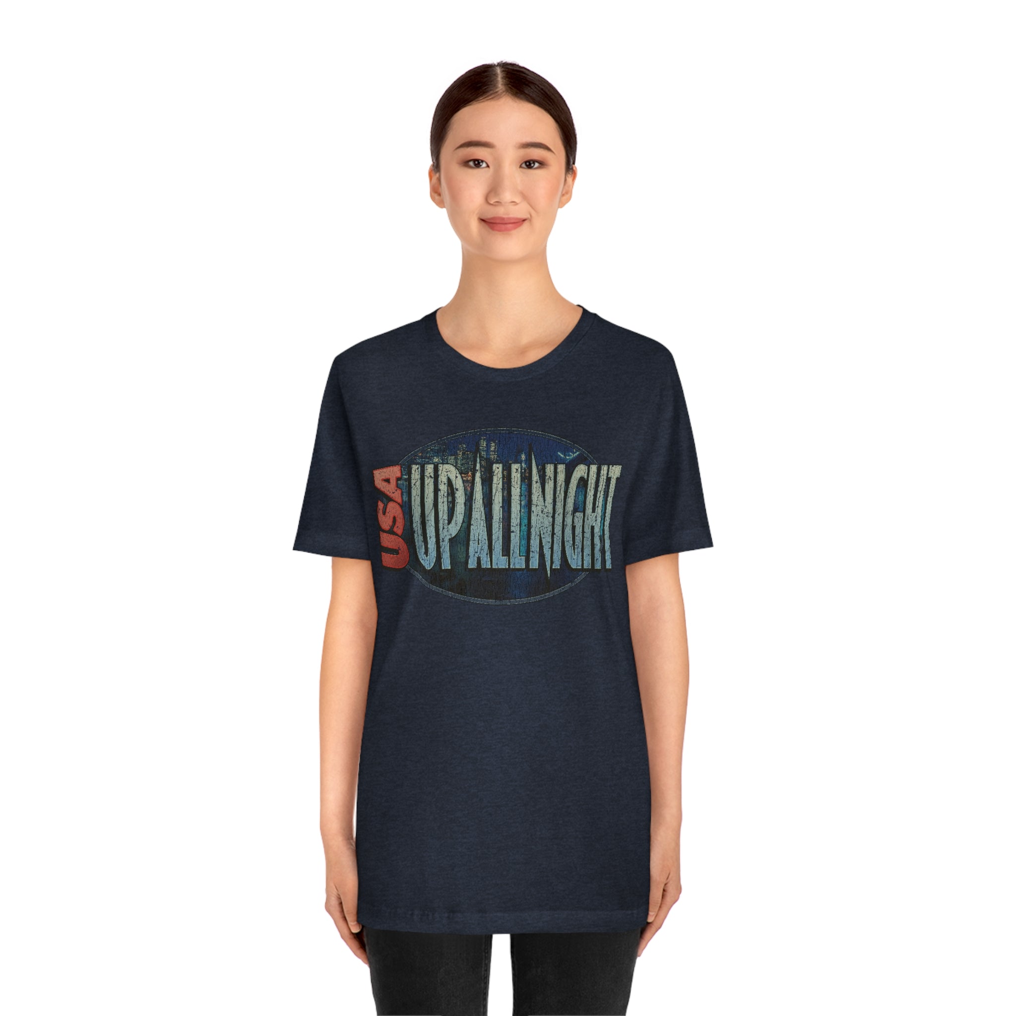 USA Up All Night 1989 Vintage Men's T-Shirt