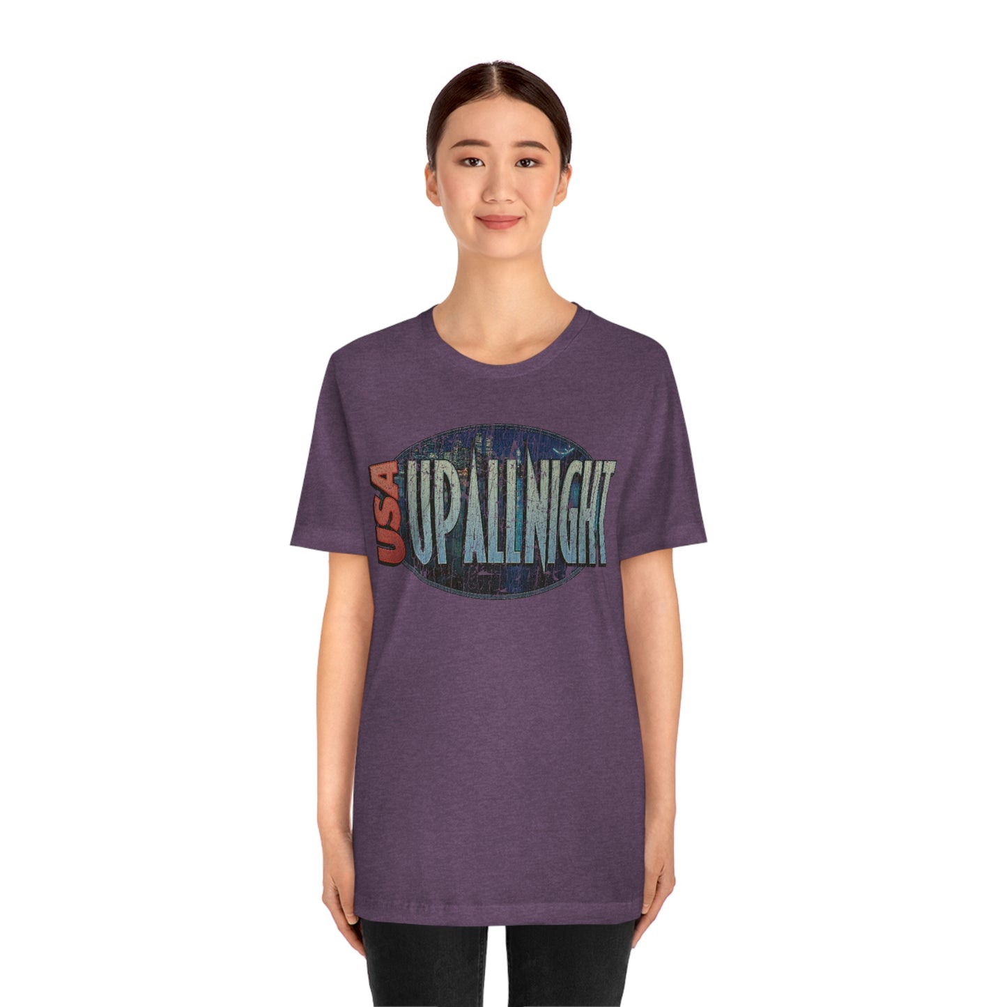 USA Up All Night 1989 Vintage Men's T-Shirt