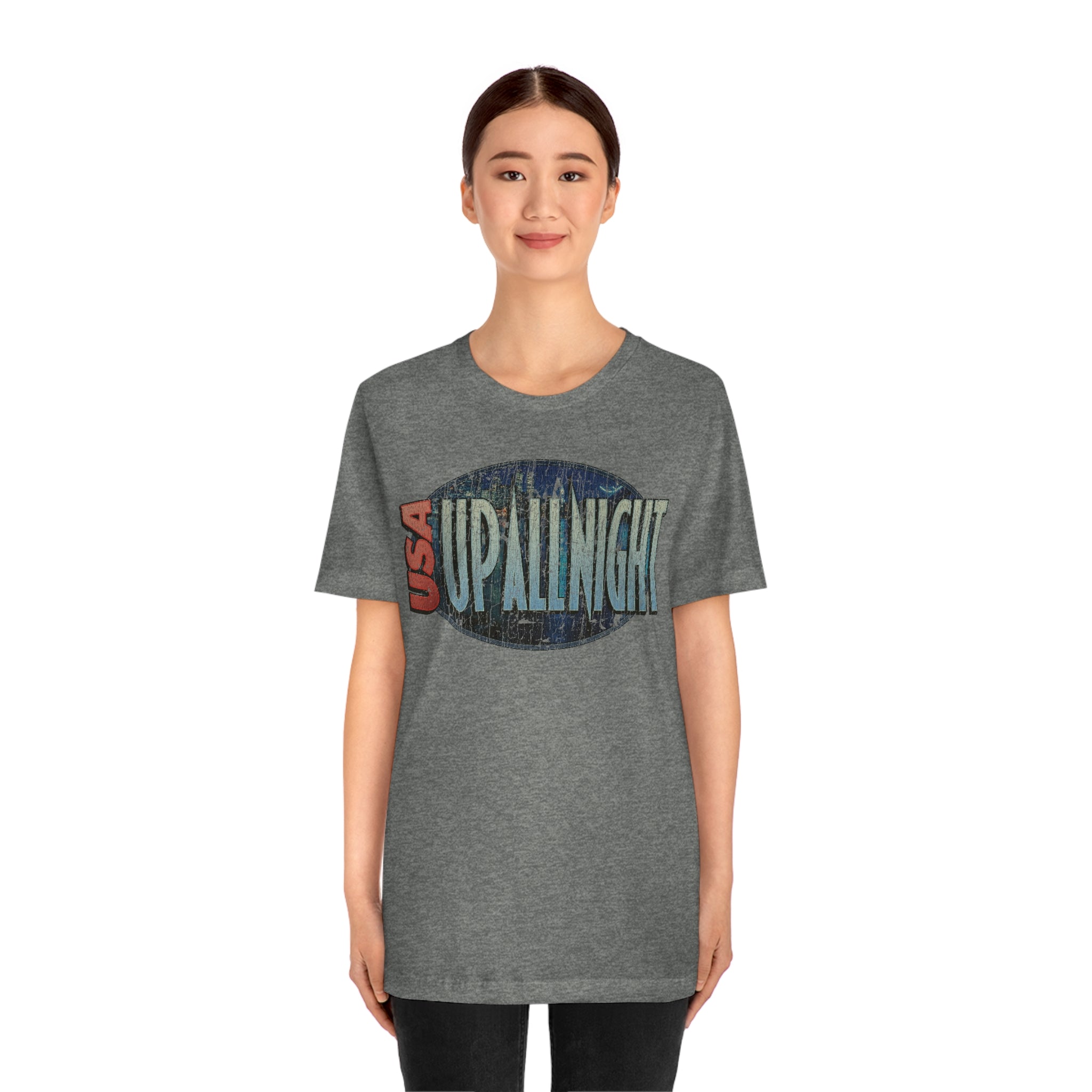 USA Up All Night 1989 Vintage Men's T-Shirt