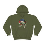 Skate Rags Skull and Crossbones 1985 Vintage Men's Hoodie