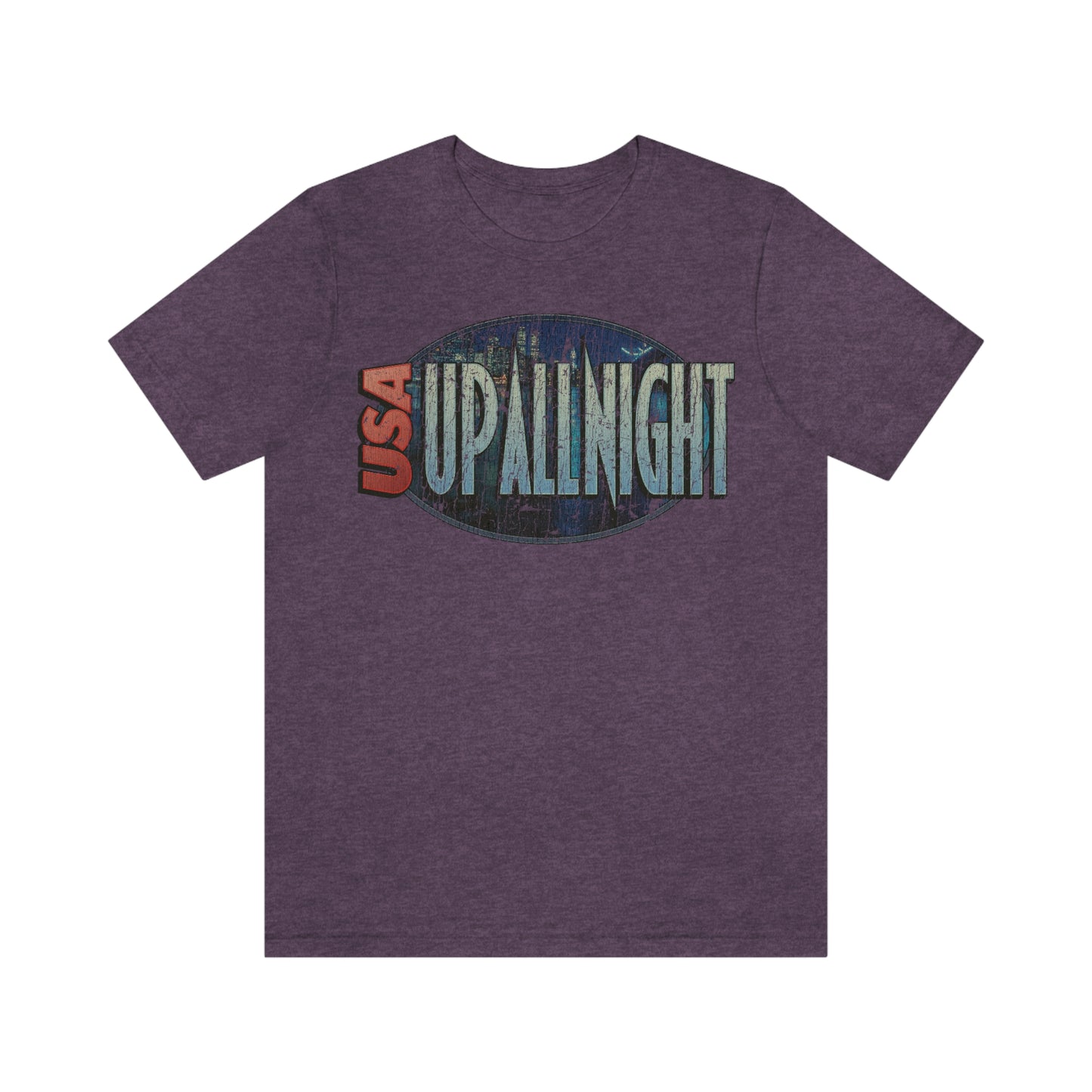 USA Up All Night 1989 Vintage Men's T-Shirt