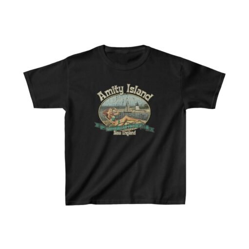 Amity Island 1975 Vintage Kid's T-Shirt - Image 2