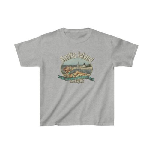 Amity Island 1975 Vintage Kid's T-Shirt - Image 3