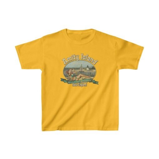 Amity Island 1975 Vintage Kid's T-Shirt - Image 4