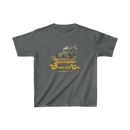 Gambler Chassis Co. 1980 Vintage Kid's T-Shirt - Image 4