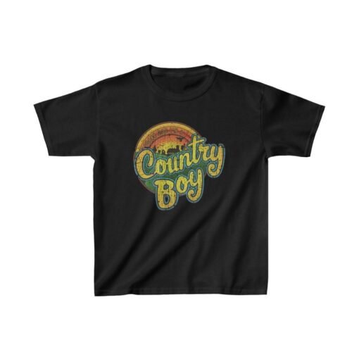 Thank God I'm a Country Boy 1980 Vintage Kid’s T-Shirt - Image 2