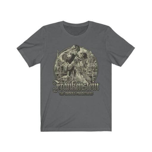 Frankenstein; or, The Modern Prometheus 1818 Vintage Men's T-Shirt - Image 5