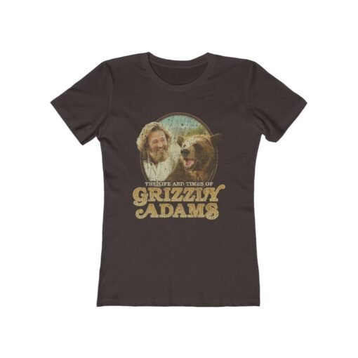 The Life and Times of Grizzly Adams 1977 Vintage Women's T-Shirt - Image 2