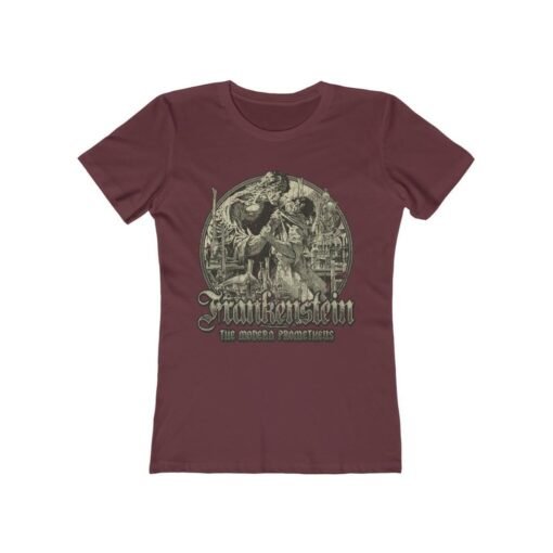 Frankenstein; or, The Modern Prometheus 1818 Vintage Women's T-Shirt - Image 6