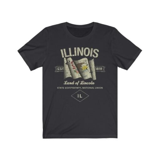 Illinois 1818 Vintage Men's T-Shirt - Image 4