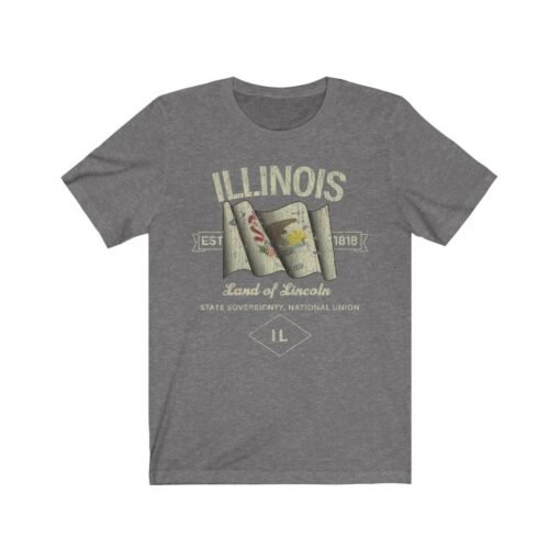 Illinois 1818 Vintage Men's T-Shirt - Image 2