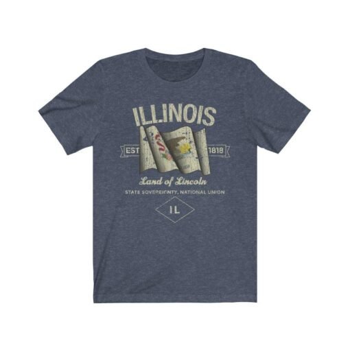 Illinois 1818 Vintage Men's T-Shirt - Image 6