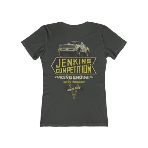 Jenkins Competition Racing Engines 1955 F/B Vintage Women’s T-Shirt - Image 8