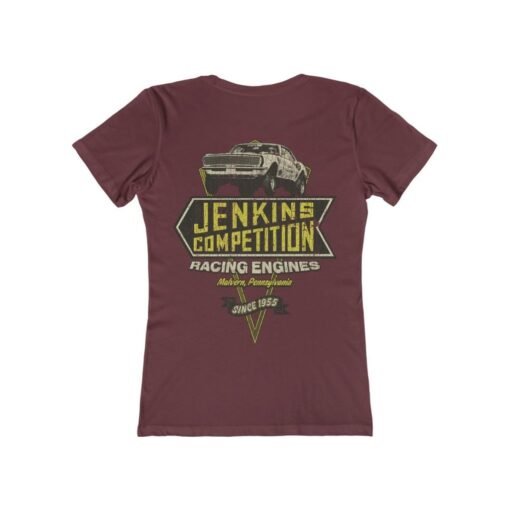 Jenkins Competition Racing Engines 1955 F/B Vintage Women’s T-Shirt - Image 12