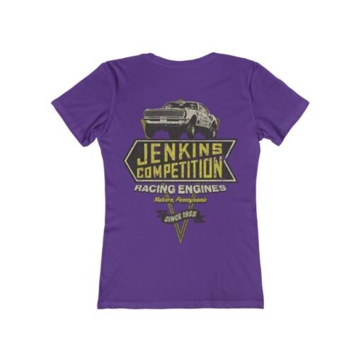 Jenkins Competition Racing Engines 1955 F/B Vintage Women’s T-Shirt - Image 10