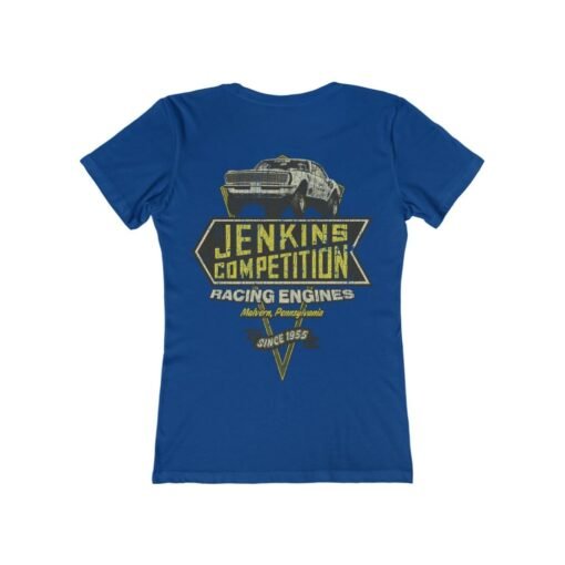 Jenkins Competition Racing Engines 1955 F/B Vintage Women’s T-Shirt - Image 2