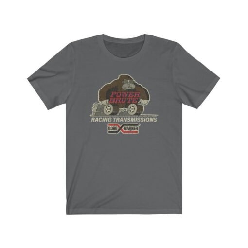 Power Brute Racing Transmissions 1957 Vintage Men's T-Shirt - Image 4