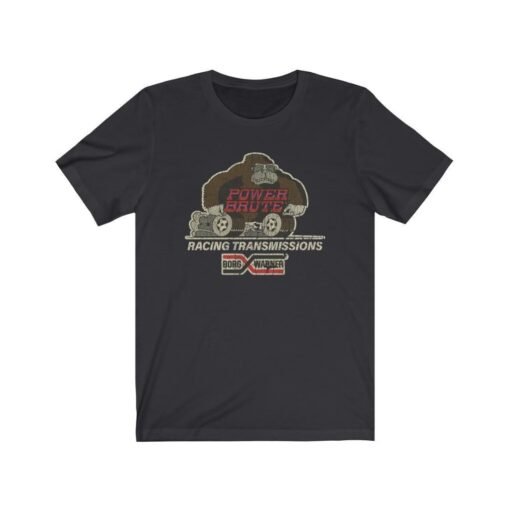 Power Brute Racing Transmissions 1957 Vintage Men's T-Shirt - Image 3