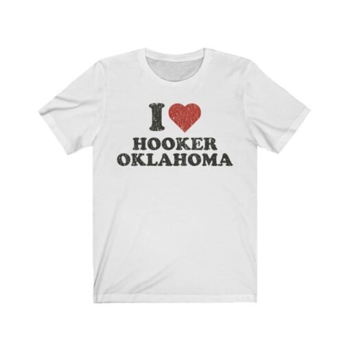 I Love Hooker Oklahoma 1902 Vintage Men's T-Shirt - Image 2