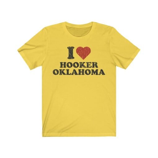 I Love Hooker Oklahoma 1902 Vintage Men's T-Shirt - Image 4