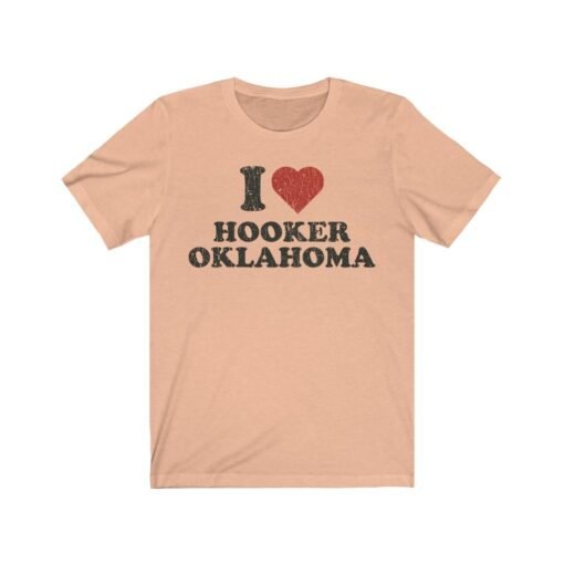 I Love Hooker Oklahoma 1902 Vintage Men's T-Shirt - Image 3