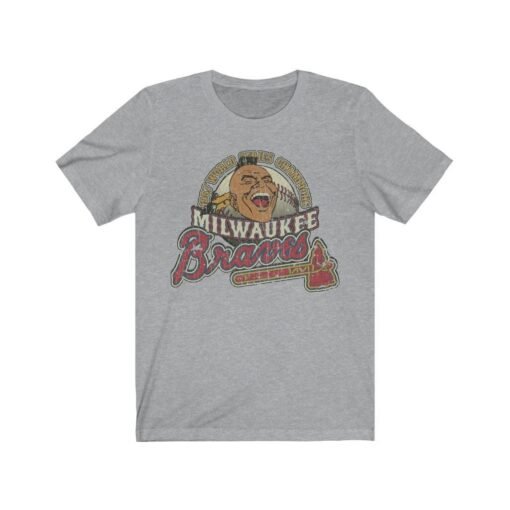 Milwaukee Braves World Champions 1957 Vintage Men's T-Shirt - Image 5