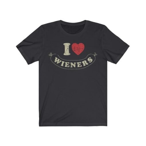 I Love Wieners 1981 Vintage Men's T-Shirt - Image 4