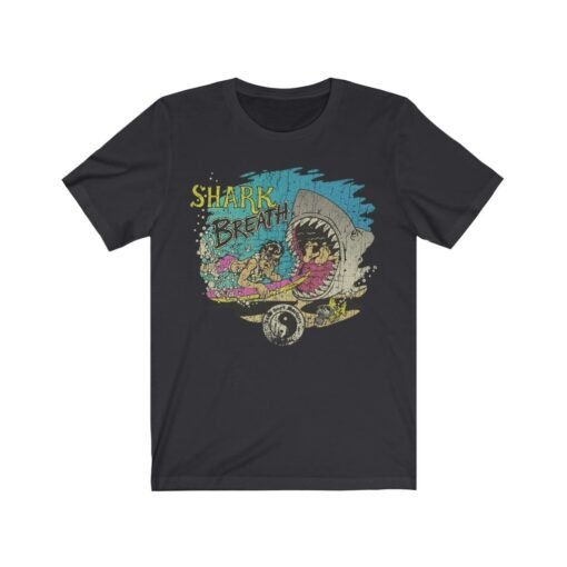 Shark Breath 1986 Vintage Men’s T-Shirt - Image 2