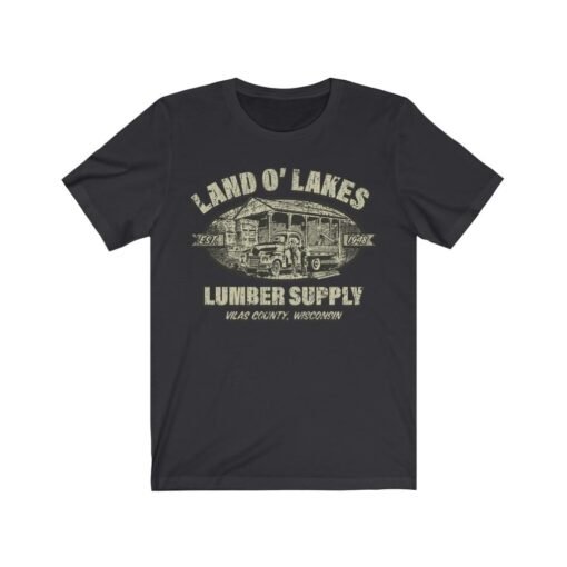 Land O’ Lakes Lumber Supply 1948 Vintage Men's T-Shirt - Image 4