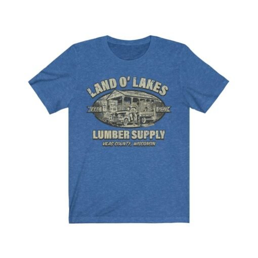 Land O’ Lakes Lumber Supply 1948 Vintage Men's T-Shirt - Image 5