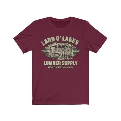 Land O’ Lakes Lumber Supply 1948 Vintage Men's T-Shirt - Image 6