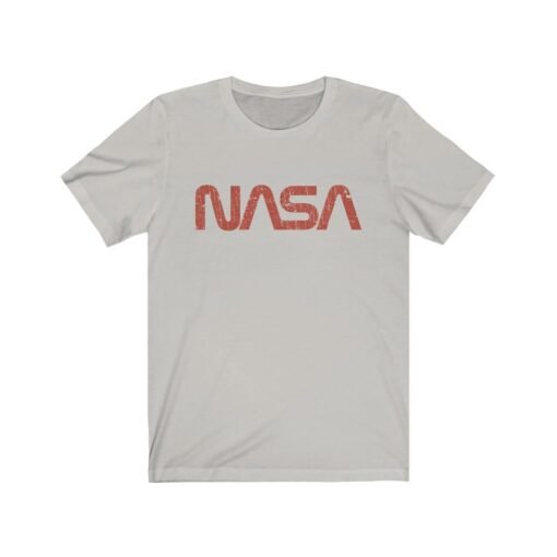 NASA Worm Logo 1975 Vintage Men’s T-Shirt - Image 3