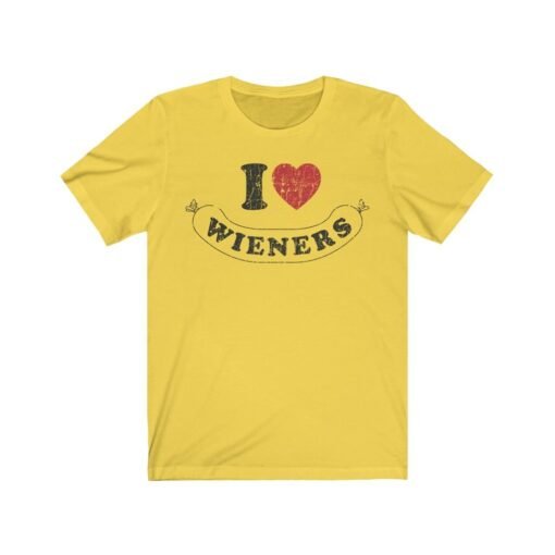 I Love Wieners 1981 Vintage Men's T-Shirt - Image 3