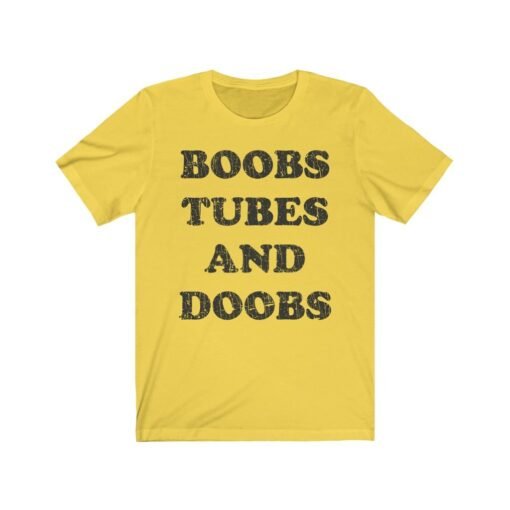 Boobs, Tubes, And Doobs 1980 Vintage Men’s T-Shirt - Image 3