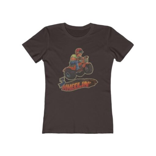 3 Wheelin ATV 1981 Vintage Women’s T-Shirt - Image 2