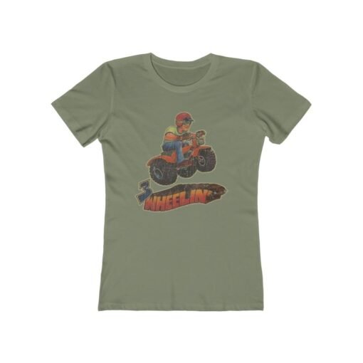 3 Wheelin ATV 1981 Vintage Women’s T-Shirt - Image 4