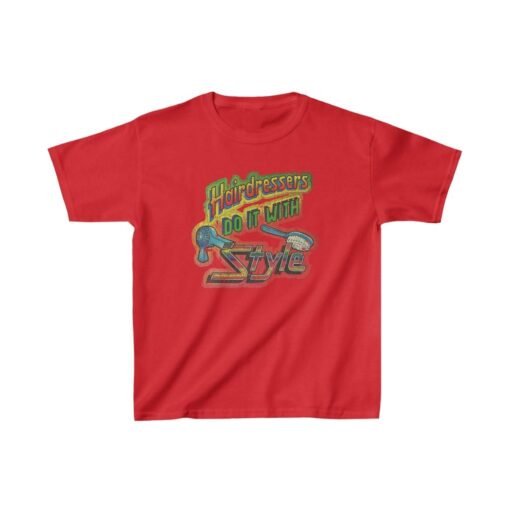 Hairdressers Do It With Style 1982 Vintage Kid's T-Shirt - Image 6