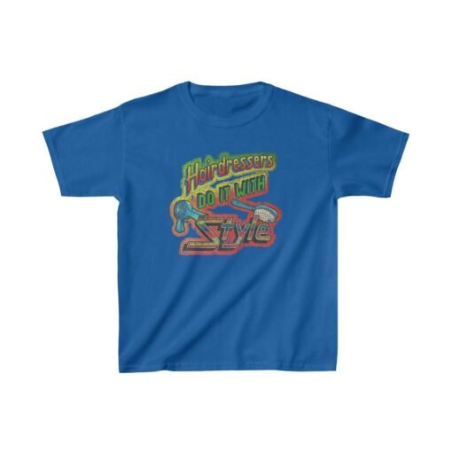 Hairdressers Do It With Style 1982 Vintage Kid's T-Shirt - Image 4