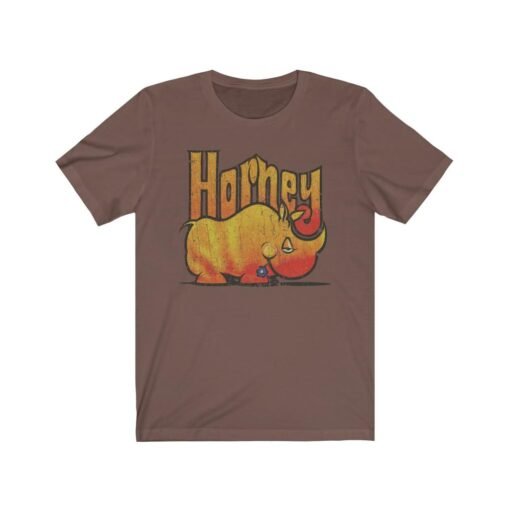 Horney Rhino 1973 Vintage Men’s T-Shirt - Image 2