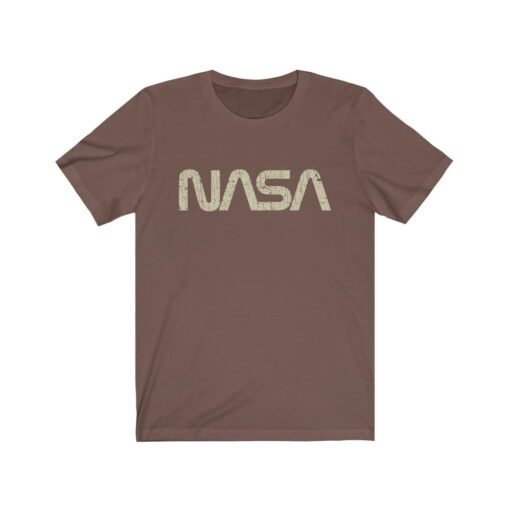 NASA Worm Logo 1975 Vintage Men’s T-Shirt - Image 2