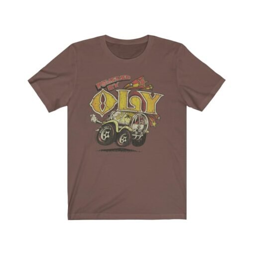 Powered by Oly 1974 Vintage Men’s T-Shirt - Image 3