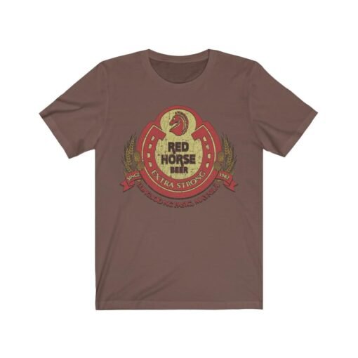 Red Horse Beer 1982 Vintage Men's T-Shirt - Image 2