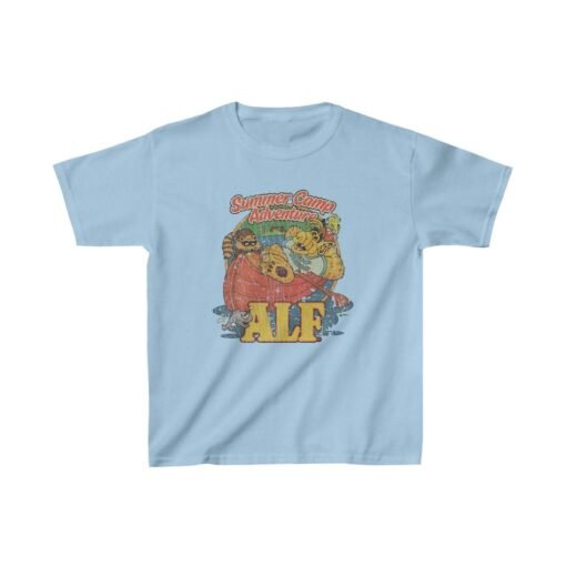 ALF Summer Camp Adventure 1986 Vintage Kid's T-Shirt - Image 4