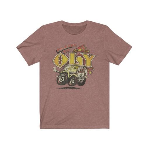 Powered by Oly 1974 Vintage Men’s T-Shirt - Image 2