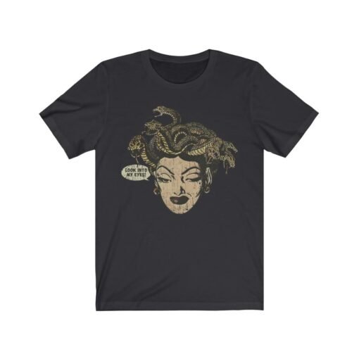 Medusa Look Into My Eyes 1967 Vintage Men's T-Shirt - Image 4