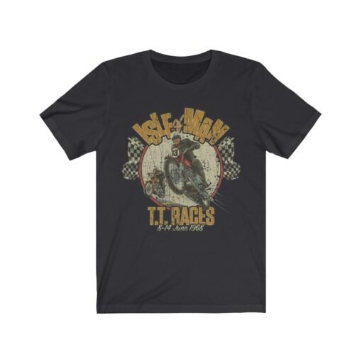 Isle of Man TT 1968 Vintage Men's T-Shirt - Image 3