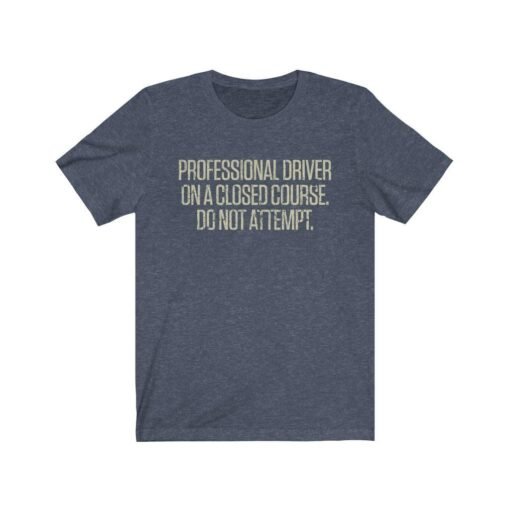 Professional Driver On A Closed Course. Do Not Attempt. 1980 Vintage Men's T-Shirt - Image 4