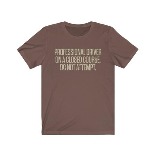 Professional Driver On A Closed Course. Do Not Attempt. 1980 Vintage Men's T-Shirt - Image 2