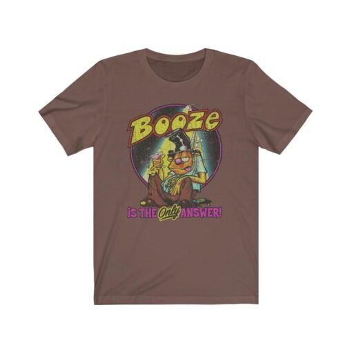 Booze Is The Answer 1974 Vintage Men's T-Shirt - Image 3